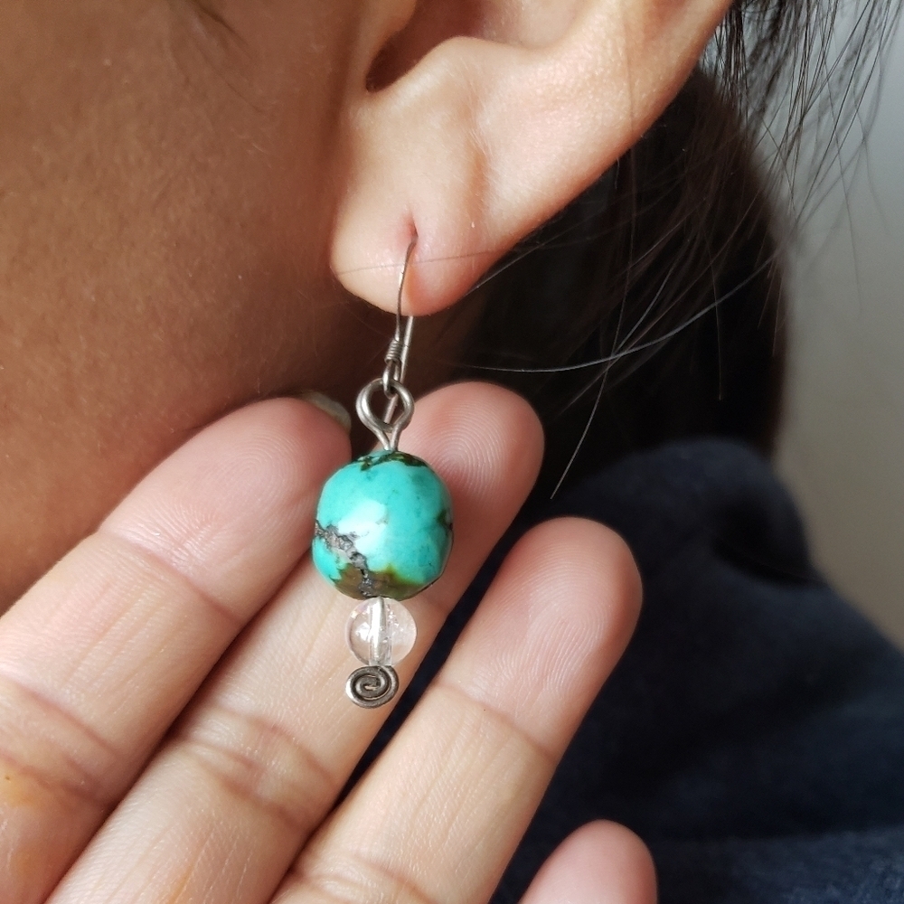 Turquoise sterling silver earrings